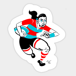 Rugby Woman Sticker